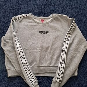 GUESS Women's Gray Cropped Sweater